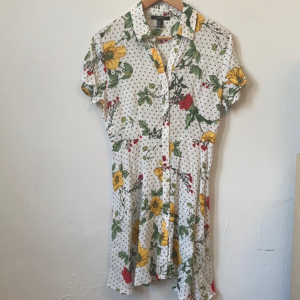 Floral button down sundress